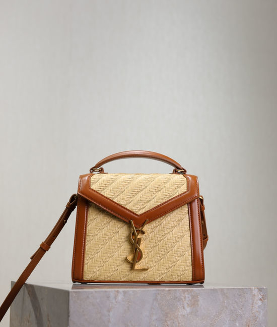 Yves Saint Laurent YSL CASSANDRA Mini Woven Briefcase 602716