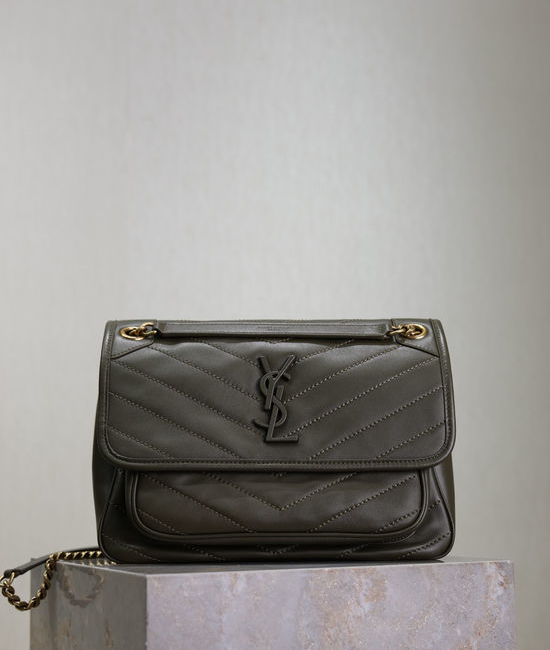 Yves Saint Laurent YSL Niki Green Lambskin Bag 498894