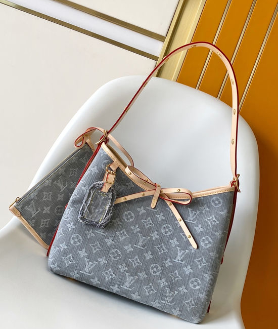 Louis Vuitton LV CarryAll Denim Handbag M46855
