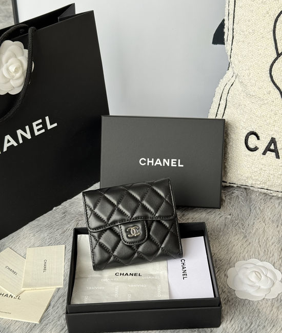 Chanel CF Short Trifold Wallet with Coin Pocket 82288