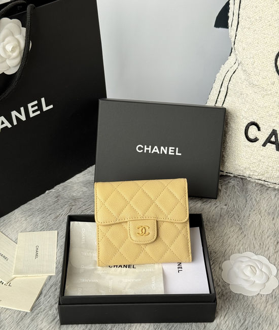 Chanel CF Short Trifold Wallet 6 Card Slots 82288