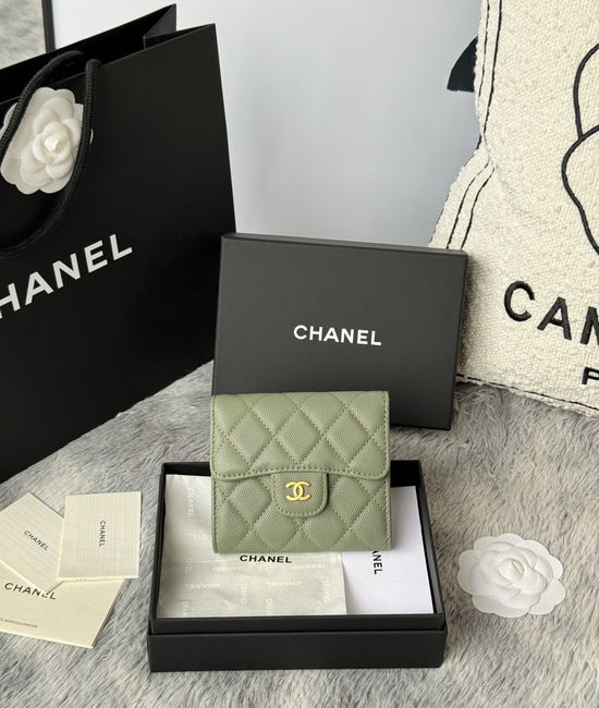 Chanel CF Short Trifold Wallet 6 Card Slots 82288