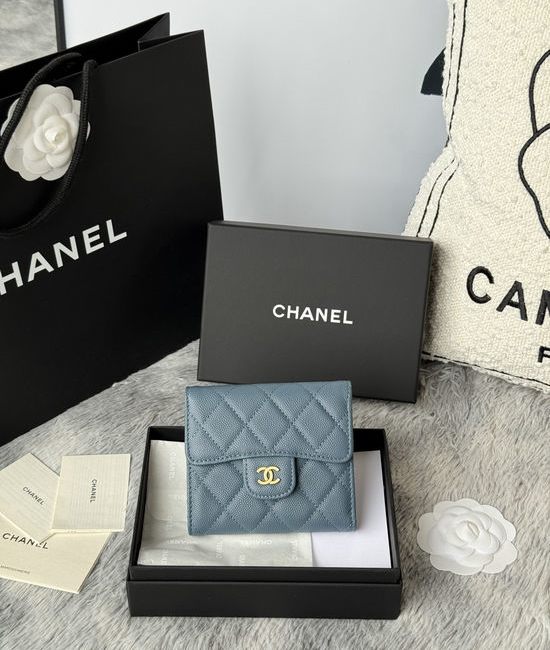 Chanel CF Short Trifold Wallet with 6 Card Slots 82288