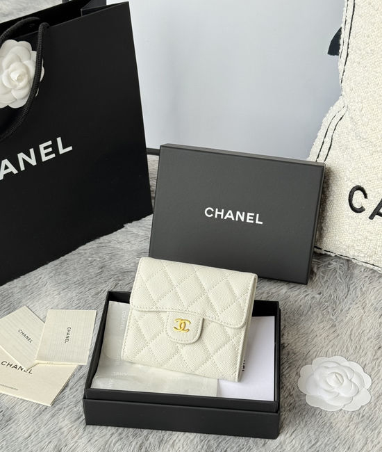 Chanel CF Short Trifold Wallet with 6 Card Slots 82288