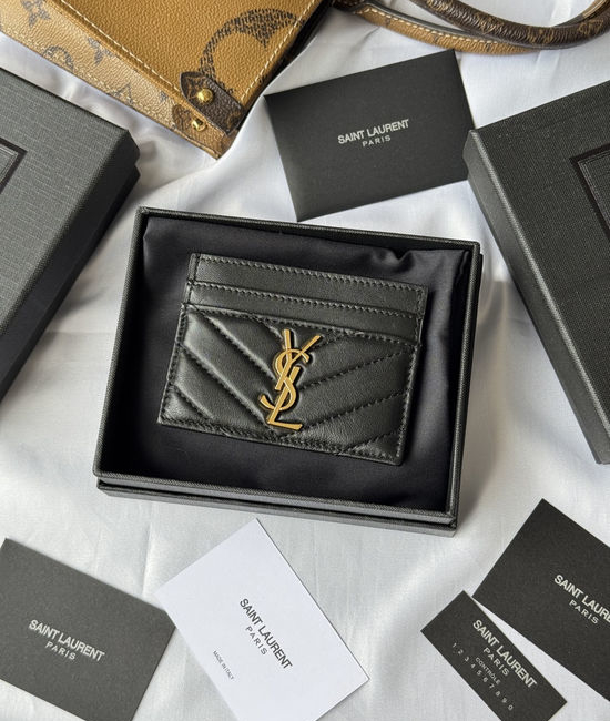 Yves Saint Laurent YSL Yves Saint Laurent YSL Monogram Leather Card Holder 17806