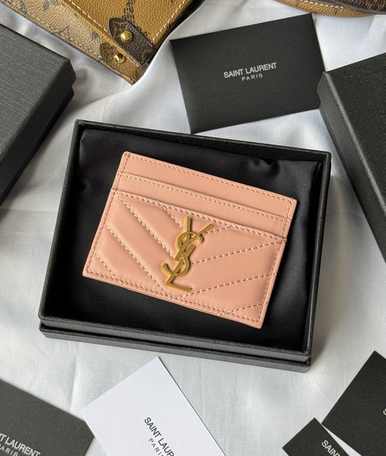 Yves Saint Laurent YSL MONOGRAM Matelasse Card Holder 423291