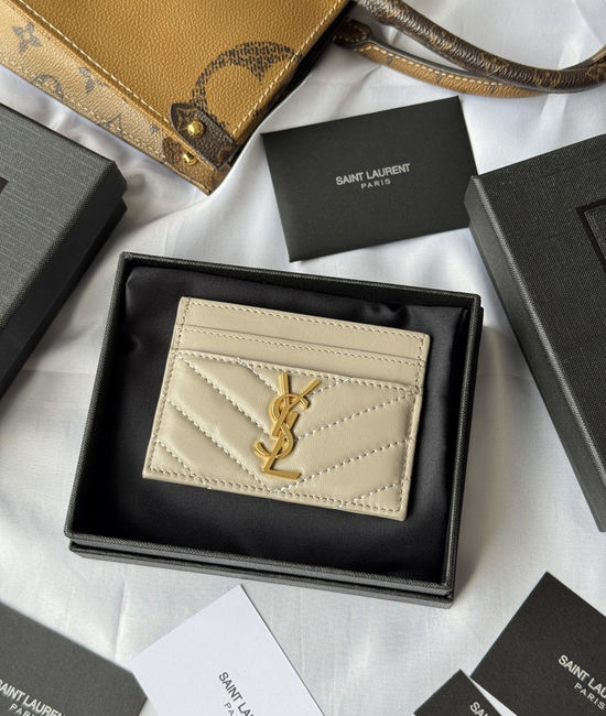 Yves Saint Laurent YSL MONOGRAM Matelasse Card Holder 423291