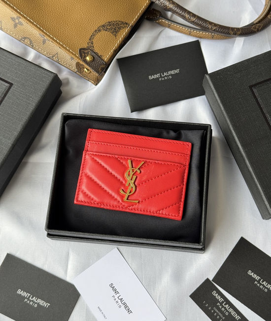 Yves Saint Laurent YSL MONOGRAM Matelasse Card Holder 423291