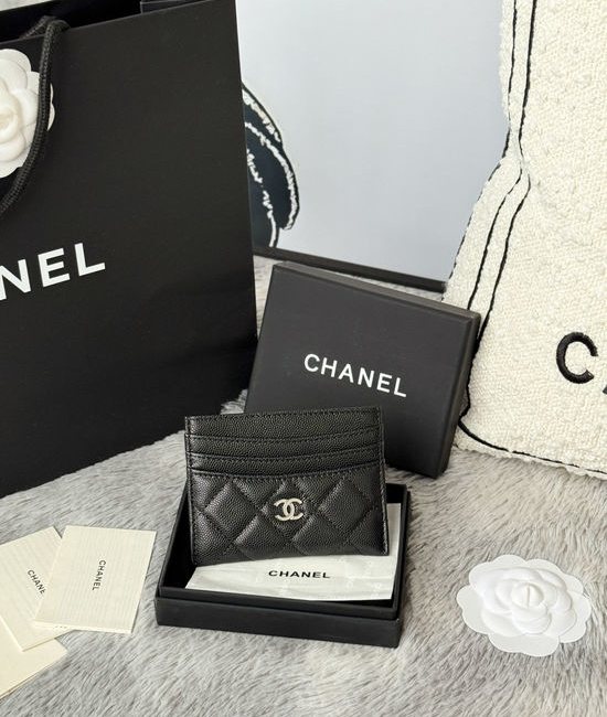 Chanel Caviar Leather Card Holder AP4522
