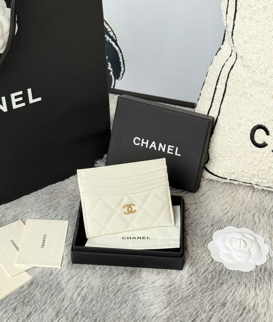 Chanel Caviar Leather Card Holder AP4522