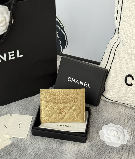 Chanel Caviar Leather Card Holder AP4522