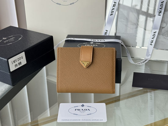 Prada Saffiano Leather Compact Wallet 1MV204