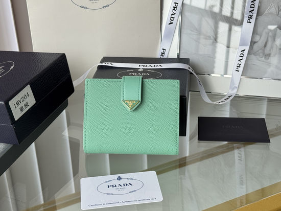 Prada Saffiano Leather Compact Wallet 1MV204