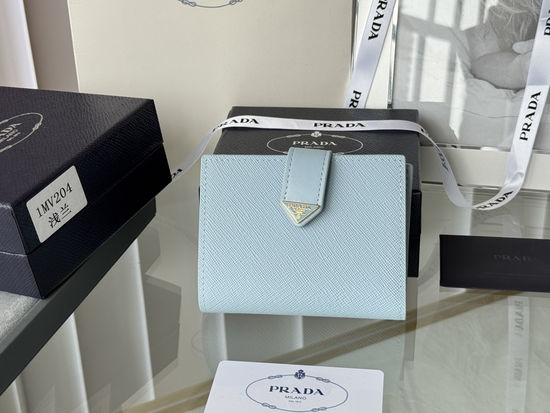 Prada Saffiano Leather Compact Wallet 1MV204