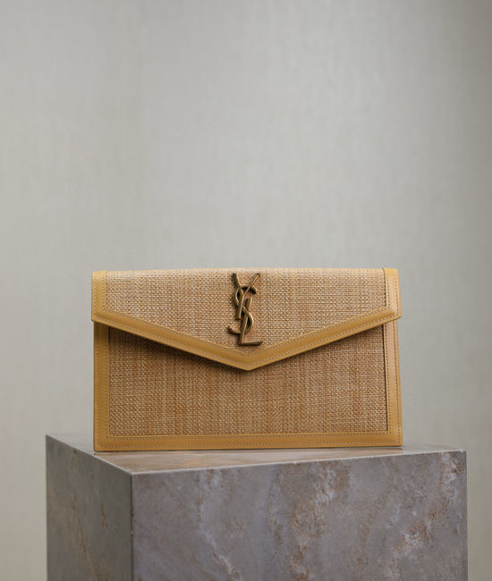 Yves Saint Laurent YSL Uptown Leather Clutch 565739-1