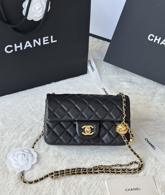 Chanel Classic Flap Mini Quilted Lambskin Crossbody Bag AS1787