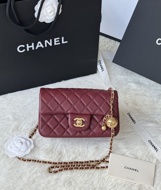 Chanel Classic Flap Mini Quilted Lambskin Crossbody Bag AS1787