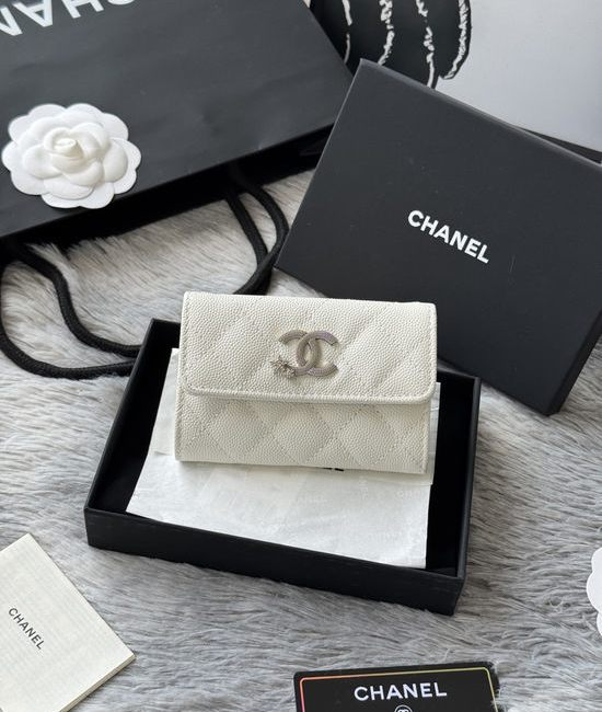 Chanel Caviar Leather Bi-Fold Card Holder 4812