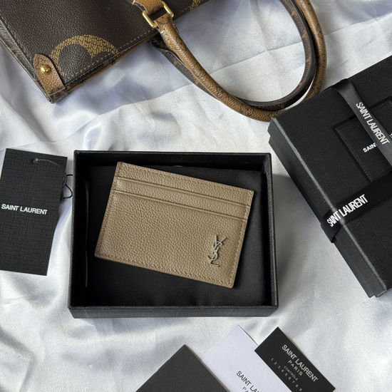 Yves Saint Laurent YSL LE CASSANDRE Grained Leather Card Holder 687098