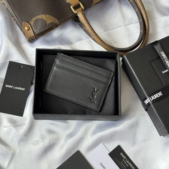 Yves Saint Laurent YSL LE CASSANDRE Grained Leather Card Holder 687098