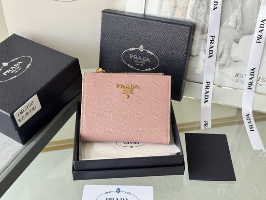 Prada Saffiano Leather Short Wallet 1ML050