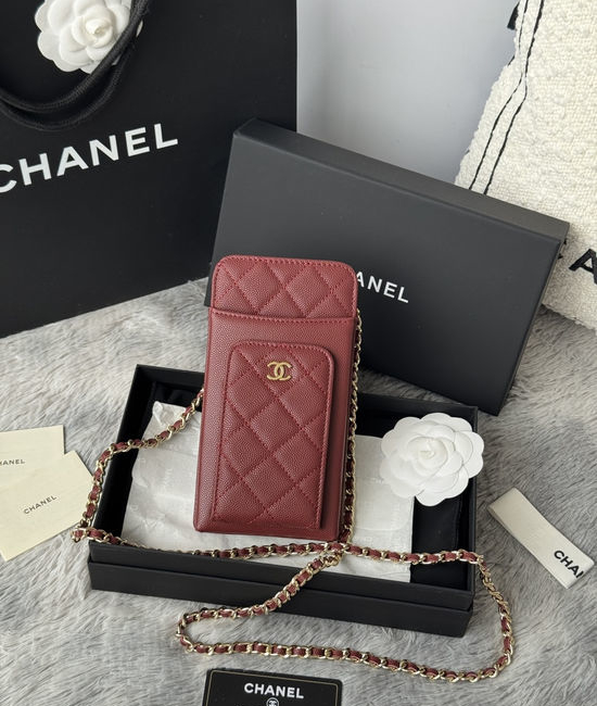 Chanel Ohane Caviar Leather Chain Crossbody Bag AP1040