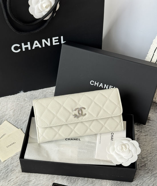 Chanel Caviar Leather Bi-fold Wallet AP3774