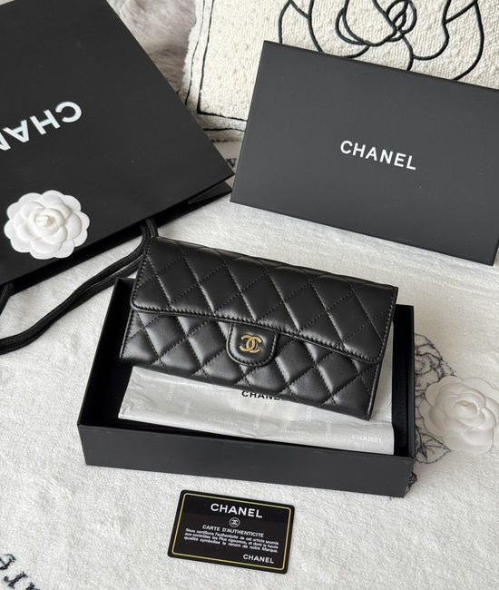 Chanel Classic Long Lambskin Wallet A80758