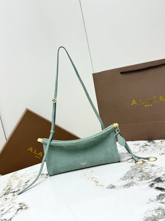 Alaia LE CLICK Suede Velvet Curved Clip Bag A1430