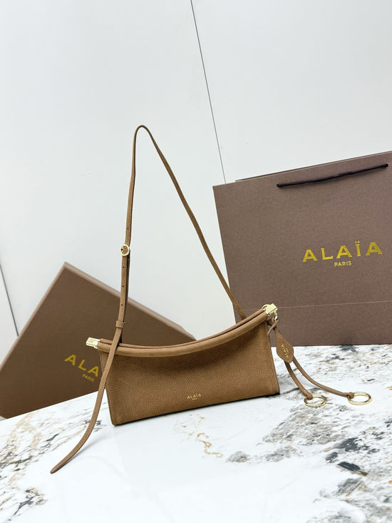 Alaia LE CLICK Suede Velvet Curved Clip Bag A1430