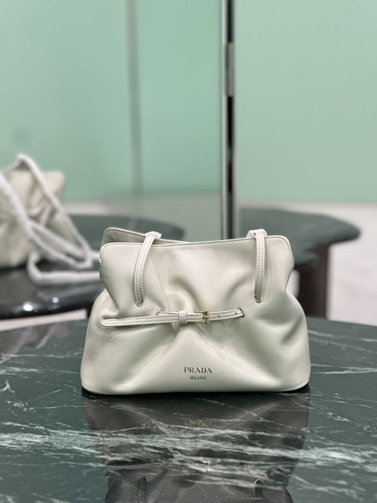 Prada Dada Drawstring Soft Sheepskin Cloud Bag 1BG586