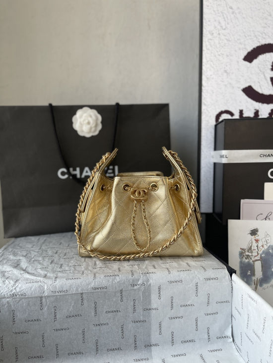 Chanel hobo Drawstring Bucket Bag AS5631