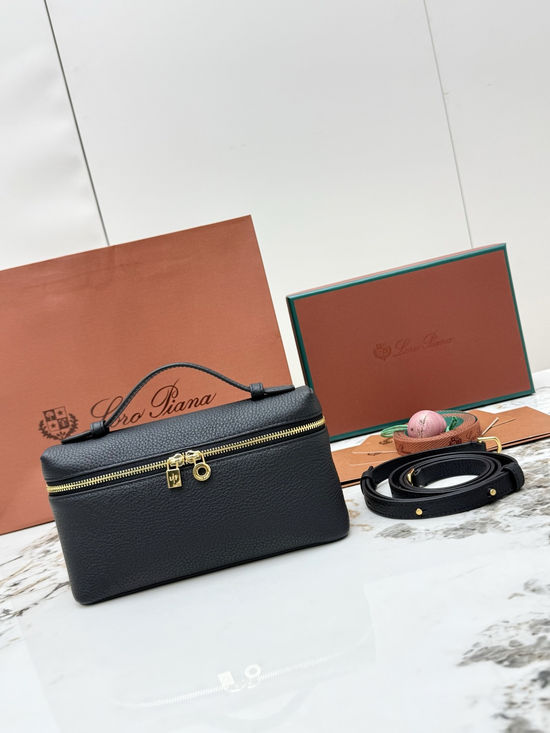 Loro Piana Extra Pocket Leather Crossbody Bag 6166