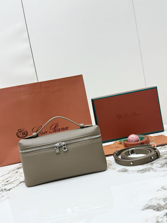Loro Piana Extra Pocket L19 Leather Small Handbag