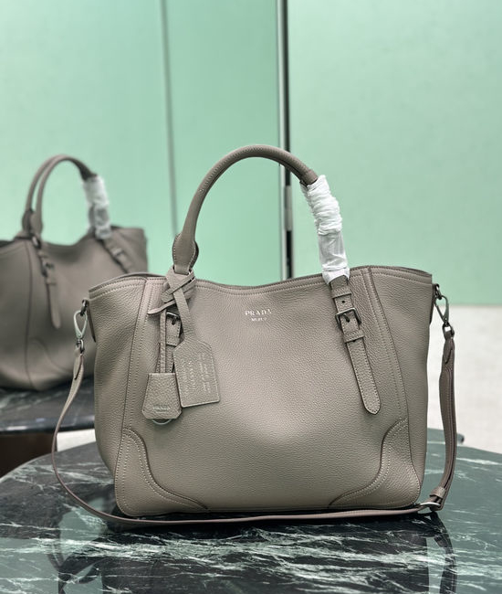 Prada Textured Leather Medium Tote Handbag 1BG602