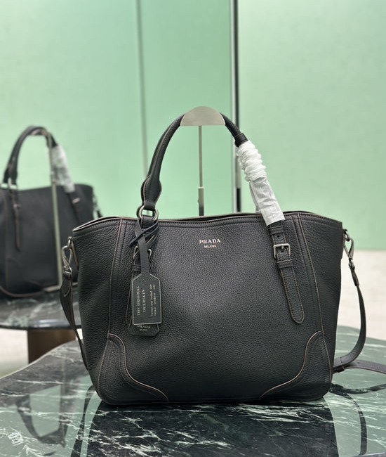 Prada Textured Leather Tote Handbag 1BG602