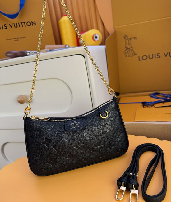 LOUIS VUITTON LV Easy Pouch On Strap Leather Bag M80349