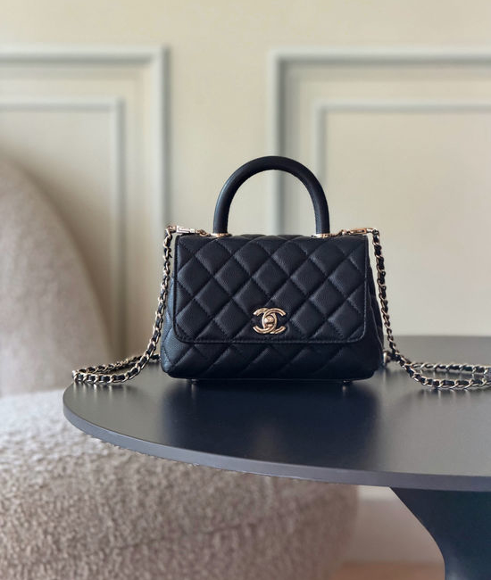 Chanel Coco Handle Flap Handbag AS2215