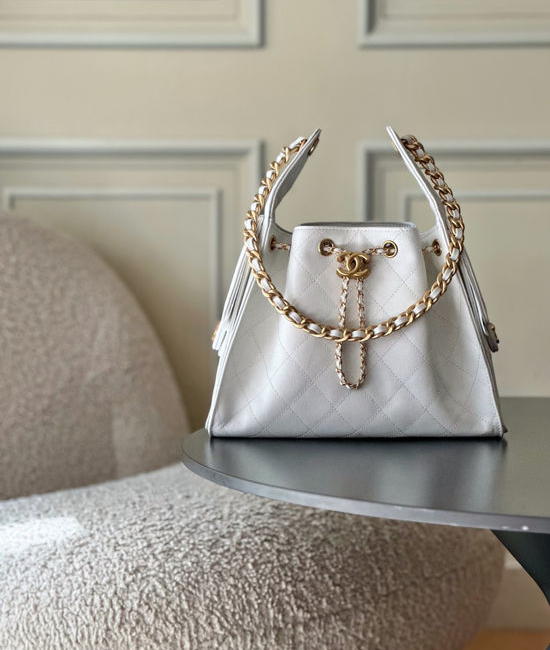 Chanel Hobo Quilted Chain Shoulder Bag AS5293
