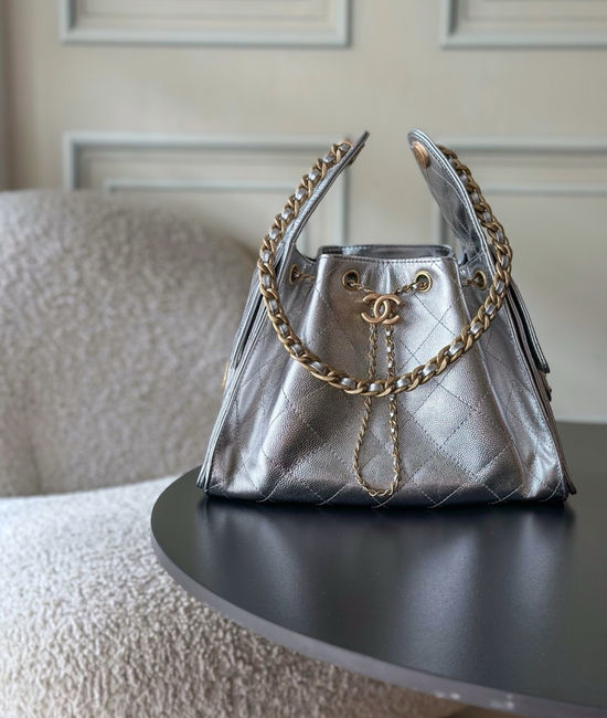 Chanel Hobo Quilted Chain Shoulder Bag AS5293