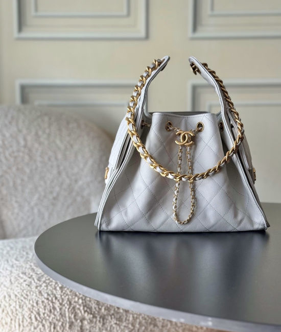 Chanel Hobo Quilted Leather Shoulder Bag AS5293