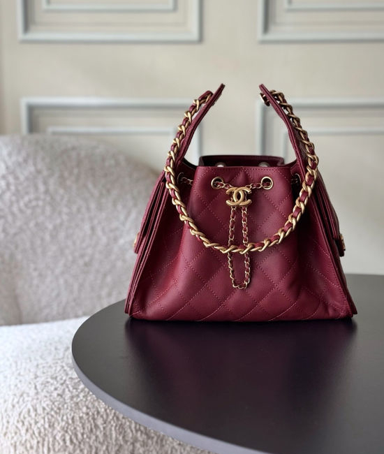 Chanel Hobo Quilted Leather Shoulder Bag AS5293