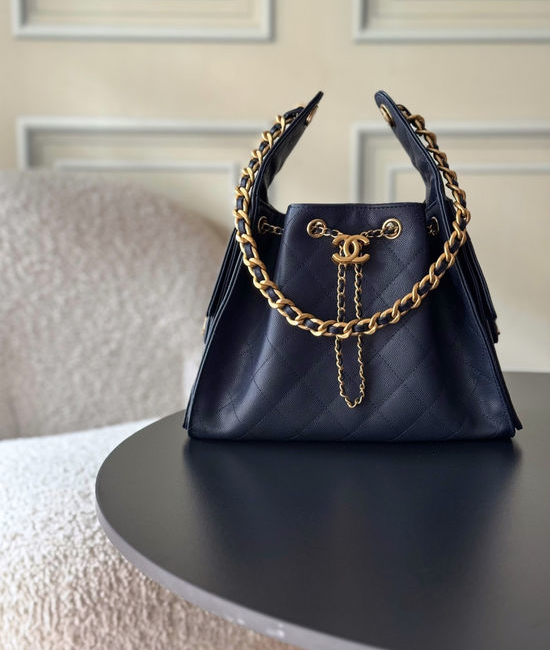 Chanel Hobo Quilted Chain Shoulder Bag AS5293