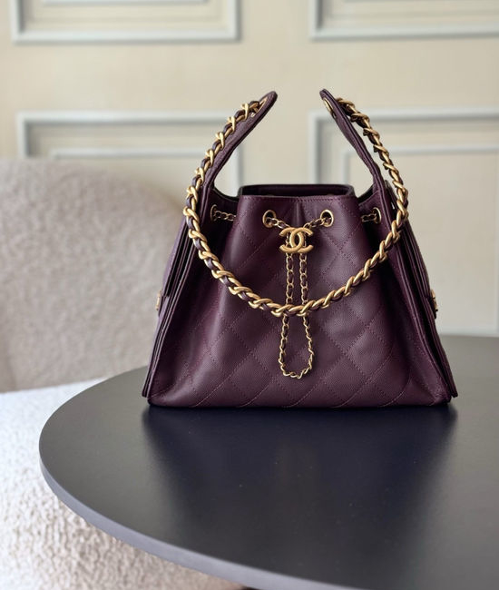 Chanel Hobo Quilted Chain Shoulder Bag AS5293