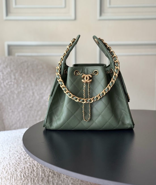 Chanel Hobo Quilted Chain Shoulder Bag AS5293