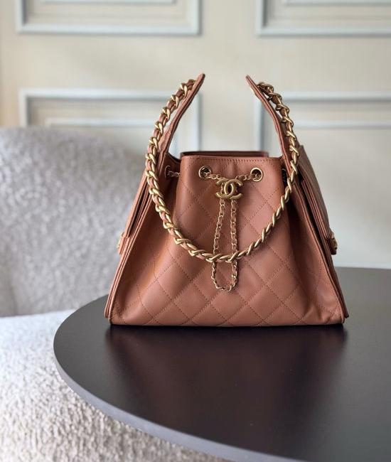 Chanel Hobo Quilted Chain Shoulder Bag AS5293