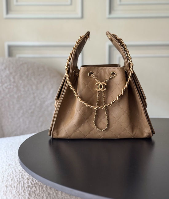 Chanel Hobo Quilted Chain Shoulder Bag AS5293