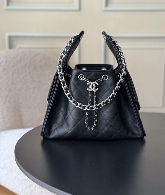 Chanel Hobo Quilted Chain Shoulder Bag AS5293
