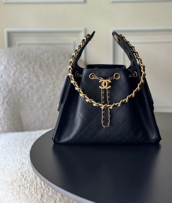 Chanel Hobo Quilted Leather Shoulder Bag AS5293