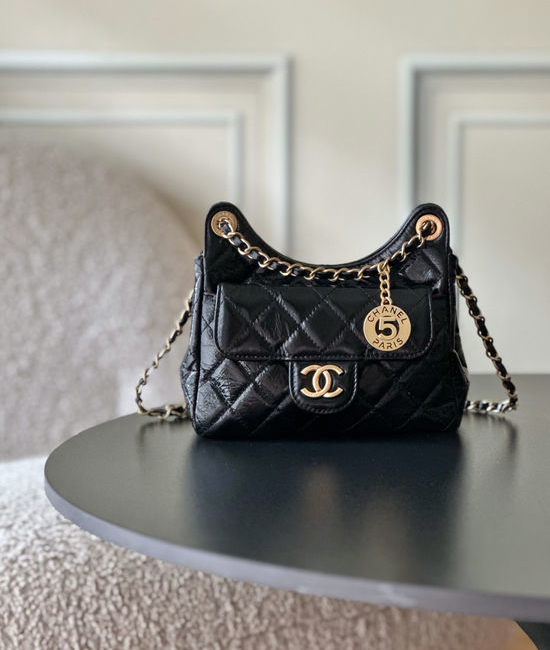 Chanel Gabrielle Waxed Leather Shoulder Bag AS4323